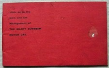 SUNBEAM SILENT MOTOR CAR Care